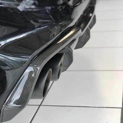 MANHART MH2F92521124G CARBON REAR DIFFUSER BY AKRAPOVIC (GLOSS) FOR BMW F9X M8 (COMPETITION)