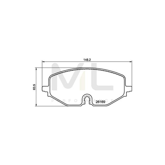 Brembo P 85 182 Brake Pad Set With Anti-Squeak Plate, With Brake Caliper Screws | ML Performance Car Parts