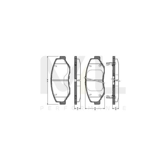 Bosch 0986Tb2427 Brake Pad Set Excl. Wear Warning Contact, With Accessories  | ML Performance Car Parts