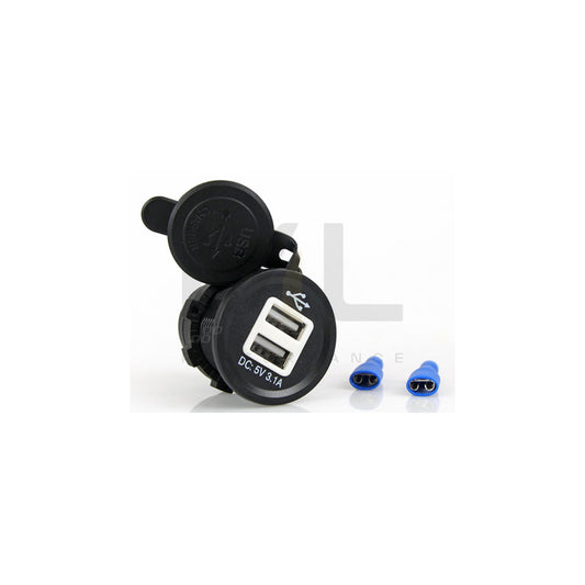 AMiO 01434 In-car charger Number of inlets/outlets: 2 USB, with control light, with sealing cover | ML Performance Car Parts