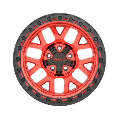 Weld W13379026450 Cinch W133 Wheel 17x9 5x114.3 ET-12 BS4.5 Candy Red - Satin Black