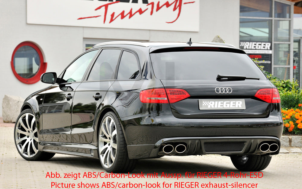 Rieger 00055507 Audi B8 B81 A4 Rear Diffuser 5 | ML Performance UK Car Parts