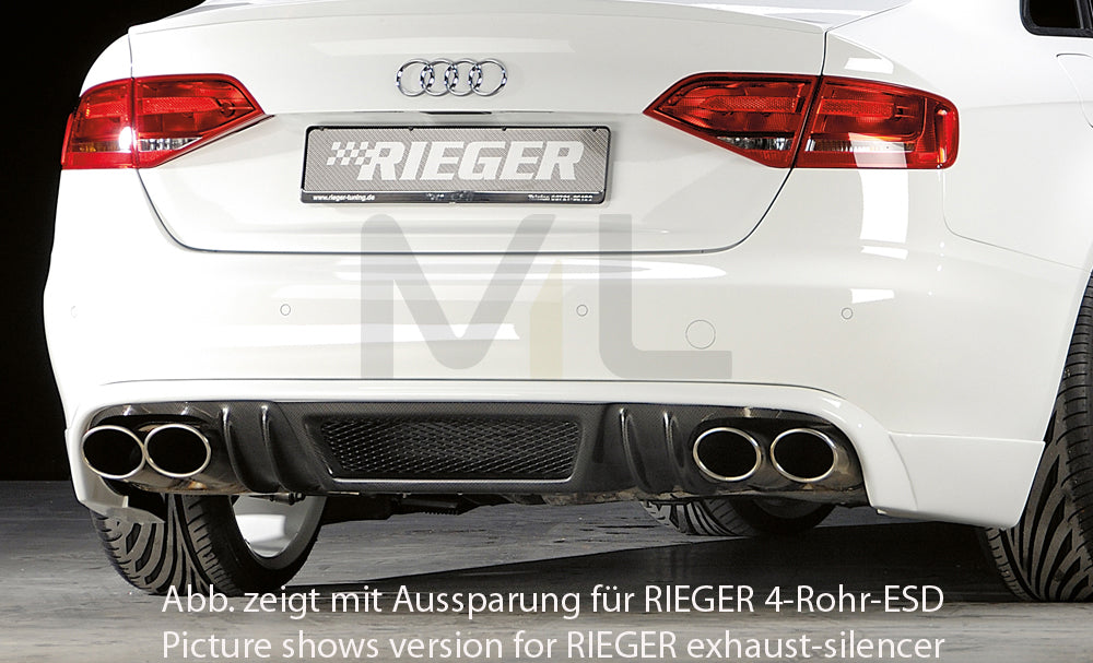 Rieger 00099071 Audi B8 B81 A4 Rear Diffuser 1 | ML Performance UK Car Parts