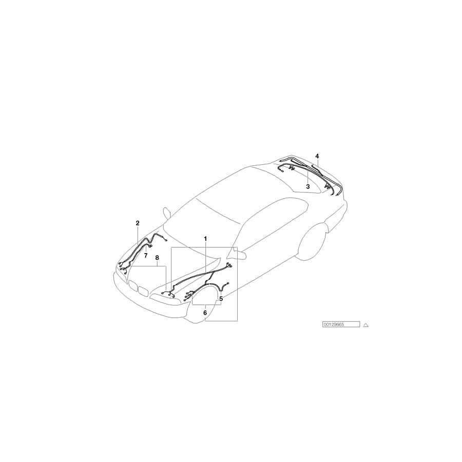 Genuine BMW 61116907263 E39 Repair Wiring Set F Trunk (Inc. 530d, 520d & 525d) | ML Performance UK Car Parts