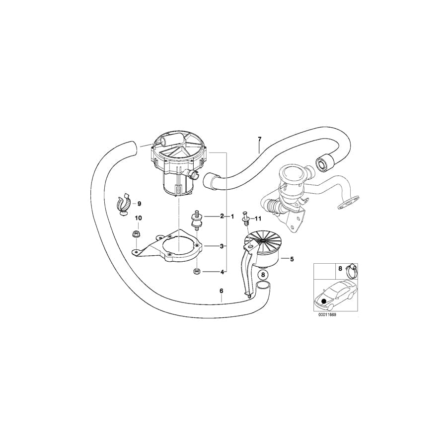 Genuine BMW 11721715295 E46 Suction Hose (Inc. 316Ci, 316i 1.6 & 318i) | ML Performance UK Car Parts