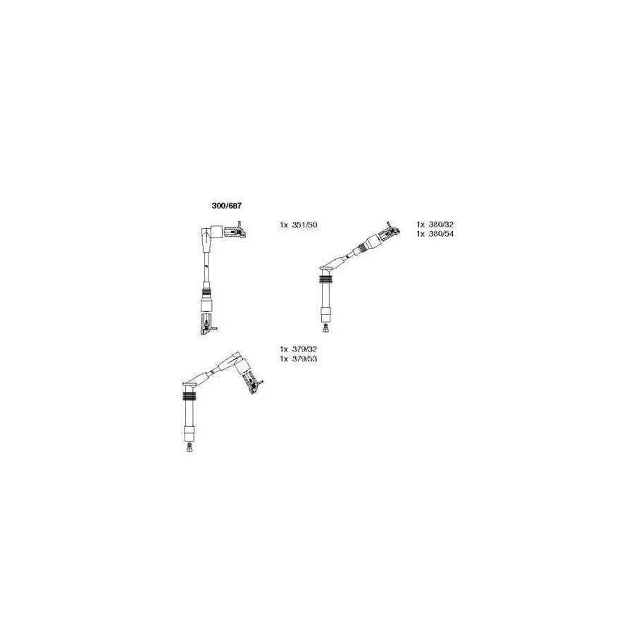 Bremi 300/687 Ignition Cable Kit For Opel Astra