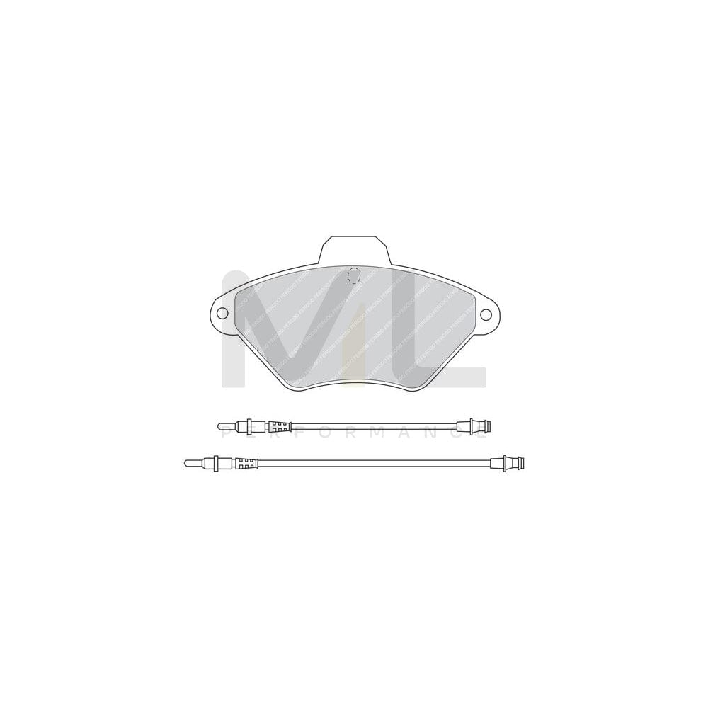 Ferodo Premier Fdb685 Brake Pad Set Not Prepared For Wear Indicator, With Piston Clip | ML Performance Car Parts