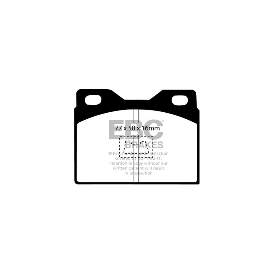 EBC PD01KF348 Citroen Peugeot Renault Simca Greenstuff Front Brake Pad & Plain Disc Kit  2 | ML Performance UK Car Parts