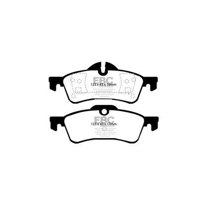 EBC DP21701 Mini R50 R53 R56 Greenstuff Rear Brake Pads - ATE Caliper 2 | ML Performance UK Car Parts