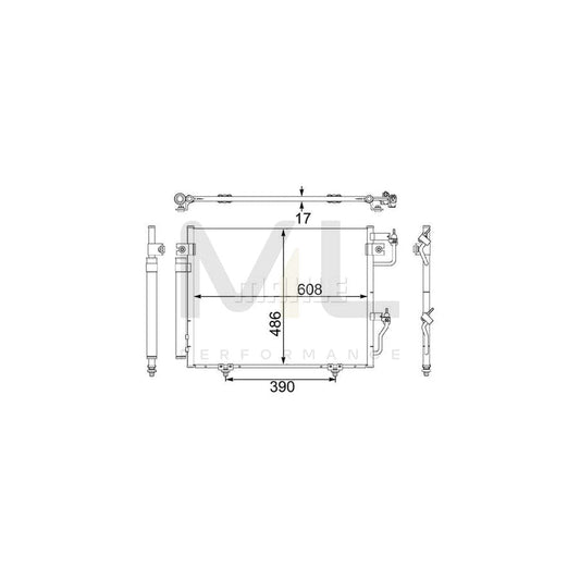 MAHLE ORIGINAL AC 475 001S Air conditioning condenser with dryer | ML Performance Car Parts