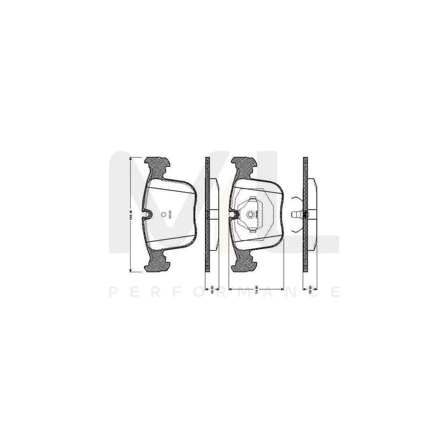 Bosch 0986Tb2664 Brake Pad Set For Bmw 8 (E31) Excl. Wear Warning Contact, With Accessories  | ML Performance Car Parts