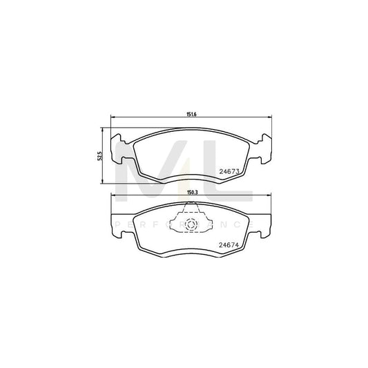 Hella 8DB 355 013-951 Brake Pad Set Not Prepared For Wear Indicator | ML Performance Car Parts