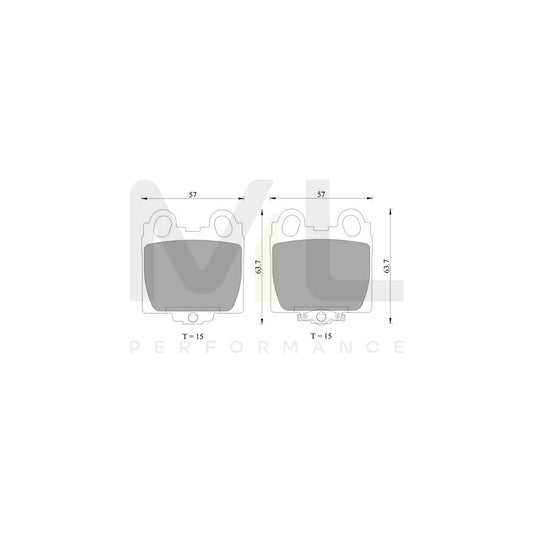 Bosch 0986Ab2552 Brake Pad Set With Acoustic Wear Warning BP2552N | ML Performance Car Parts