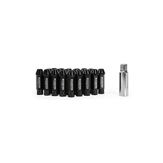 Mishimoto MMLG-1220-LOCKRKST -  Rockstar Aluminum Locking Lug Nuts, 1/2 x 20, Black