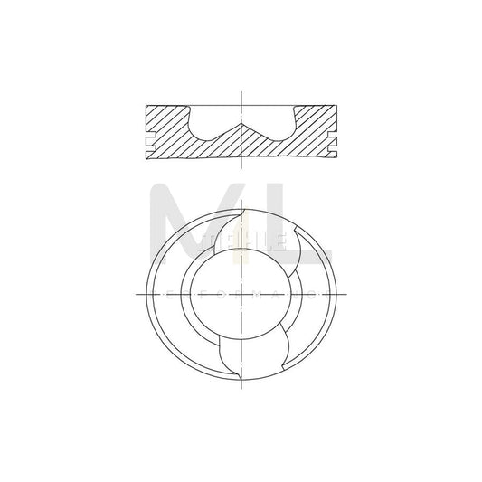 MAHLE ORIGINAL 229 29 00 Piston 128,0 mm, with cooling duct, with piston ring carrier | ML Performance Car Parts