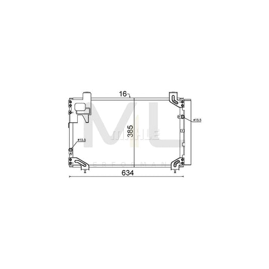 MAHLE ORIGINAL AC 711 000S Air conditioning condenser with dryer | ML Performance Car Parts