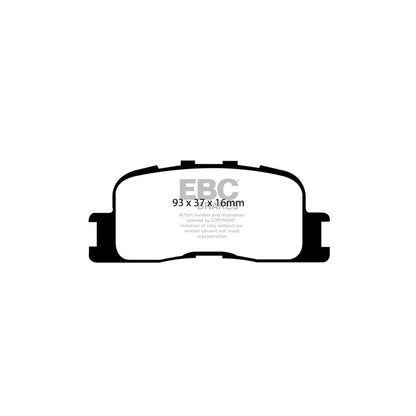 EBC DP21716 Toyota Greenstuff Rear Brake Pads (Inc. Camry & Windom) 2 | ML Performance UK Car Parts