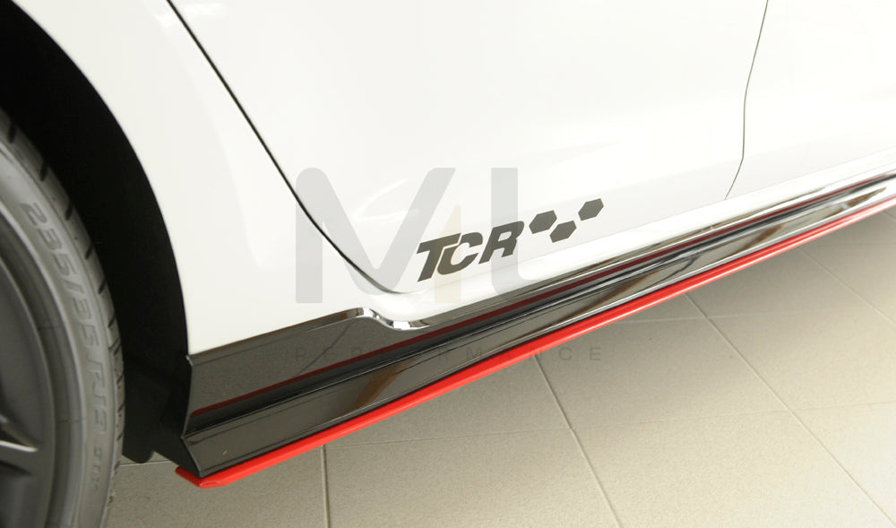 Rieger 00059517 VW Mk7 Golf GTI-TCR Side Skirt Splitter 4 | ML Performance UK Car Parts
