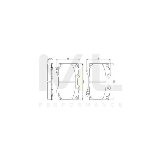 Bosch 0986424640 Brake Pad Set With Acoustic Wear Warning, With Anti-Squeak Plate, With Mounting Manual BP357 | ML Performance Car Parts