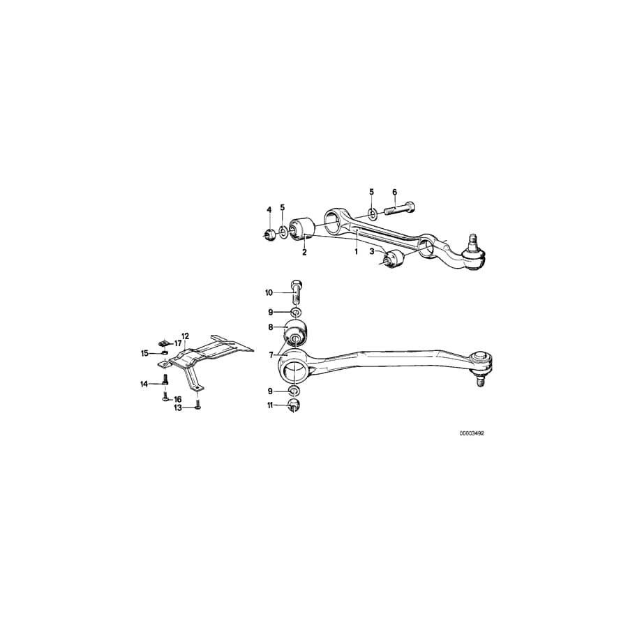 Genuine BMW 31121129363 E23 Wishbone, Right (Inc. 735i, 745i & 733i) | ML Performance UK Car Parts