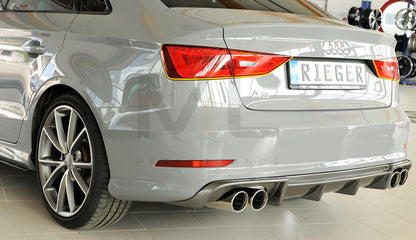 Rieger 00099368 Audi 8V A3 Rear Diffuser 8 | ML Performance UK Car Parts