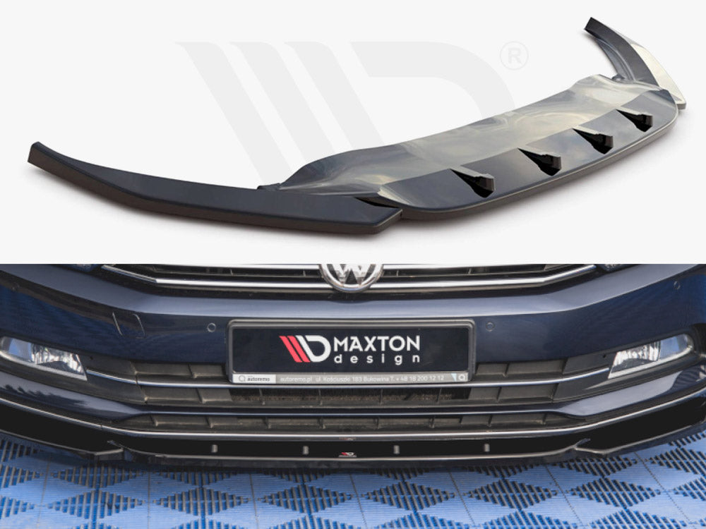 Maxton Design VW-PA-B8-FD1T Front Splitter V.1 VW Passat B8 (2014-2019) | ML Performance UK Car Parts