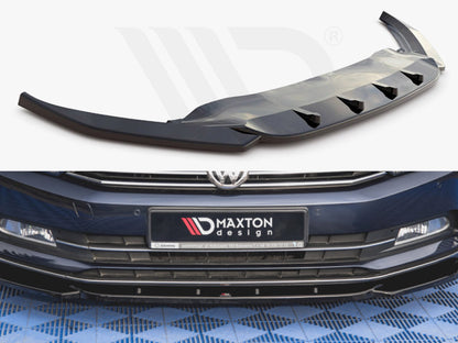 Maxton Design VW-PA-B8-FD1T Front Splitter V.1 VW Passat B8 (2014-2019) | ML Performance UK Car Parts