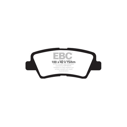 EBC PD01KR840 Hyundai Kia Greenstuff Rear Brake Pad & Plain Disc Kit 2 | ML Performance UK Car Parts