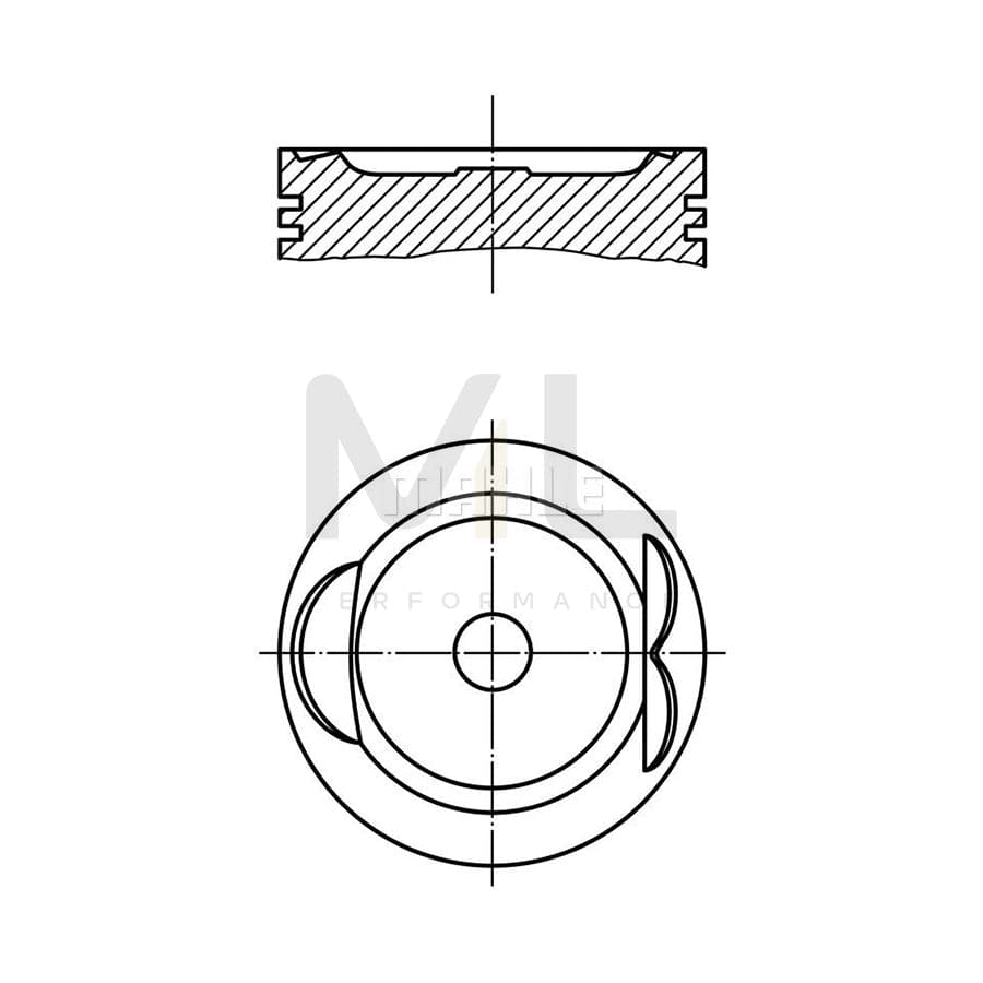 MAHLE ORIGINAL 627 33 00 Piston 86,0 mm | ML Performance Car Parts