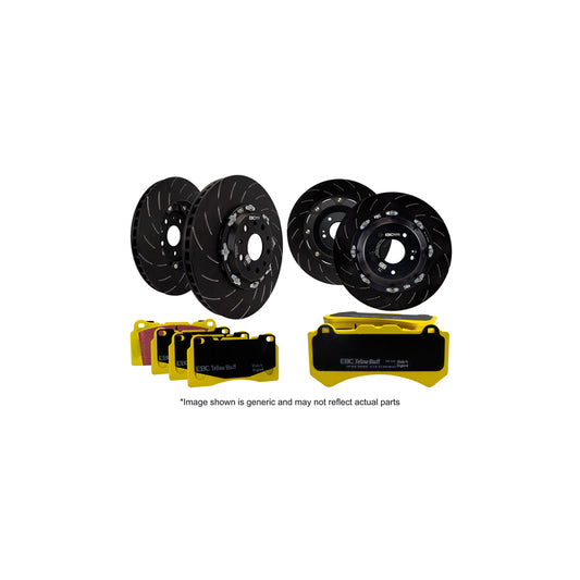 EBC P2DK055Y BMW F87 F80 F82 Full Vehicle Kit Yellowstuff Pads & 2-Piece Fully-Floating Discs - Brembo Caliper 1 | ML Performance UK Car Parts