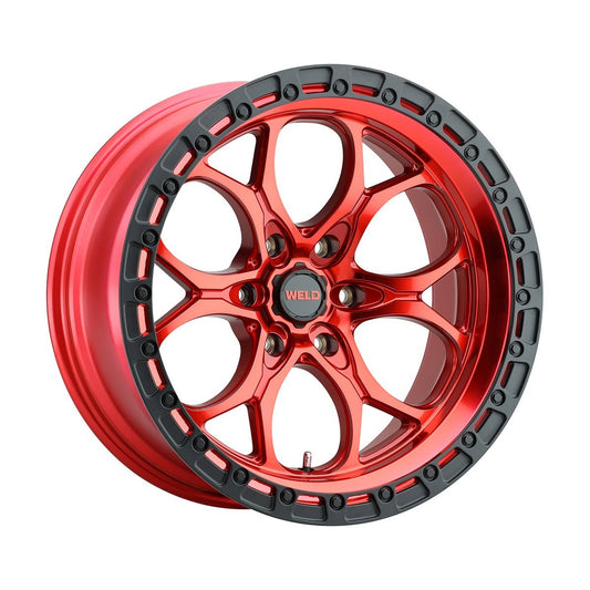 Weld W13479084500 Ledge 6 W134 Wheel 17x9 6x139.7 ET0 BS5 Candy Red - Satin Black