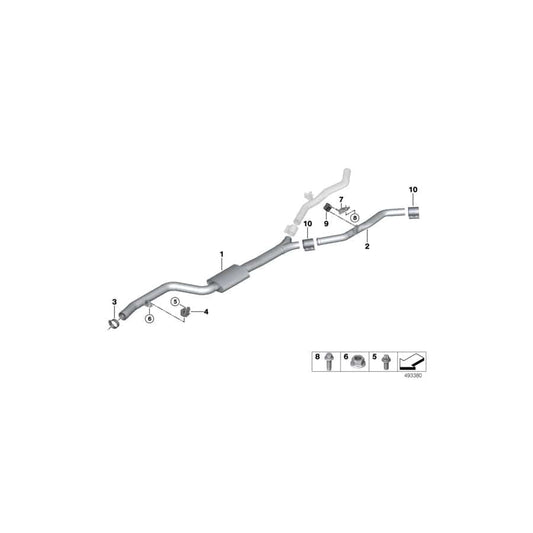 Genuine BMW 18307935440 G05 G06 Intermediate Pipe Right (Inc. X6) | ML Performance UK Car Parts