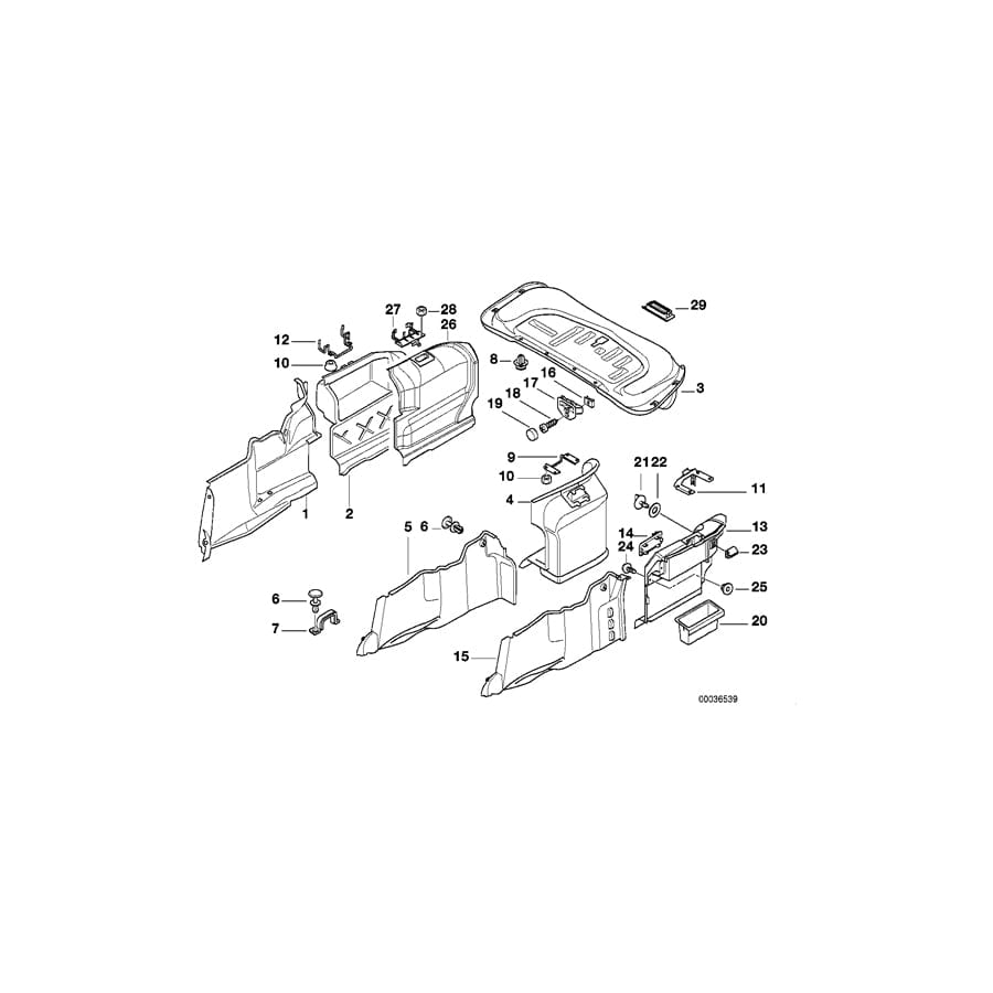 Genuine BMW 51478242324 E38 Rear Right Trunk Trim GRAPHIT (Inc. 740i, 728iL & 735iL) | ML Performance UK Car Parts