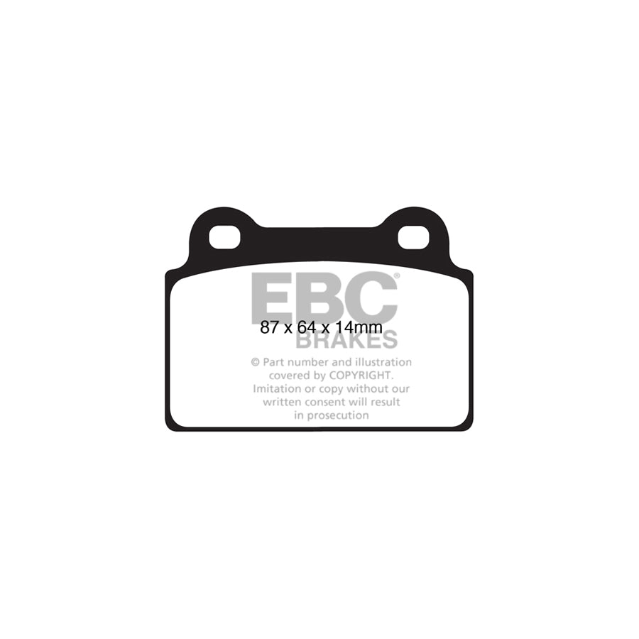 EBC DP81985RP1 Mitsubishi Lancer Evo 10 RP-1 Full Race Rear Brake Pads - Brembo Caliper 2 | ML Performance UK Car Parts