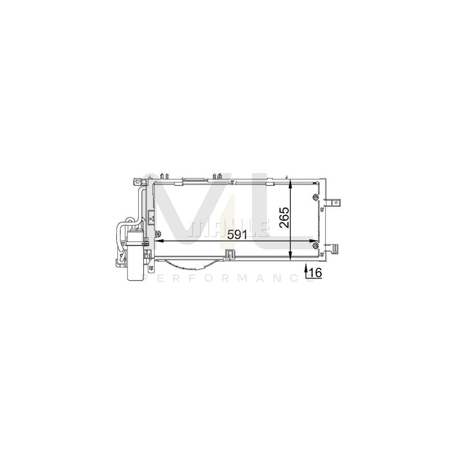 MAHLE ORIGINAL AC 309 001S Air conditioning condenser without dryer | ML Performance Car Parts