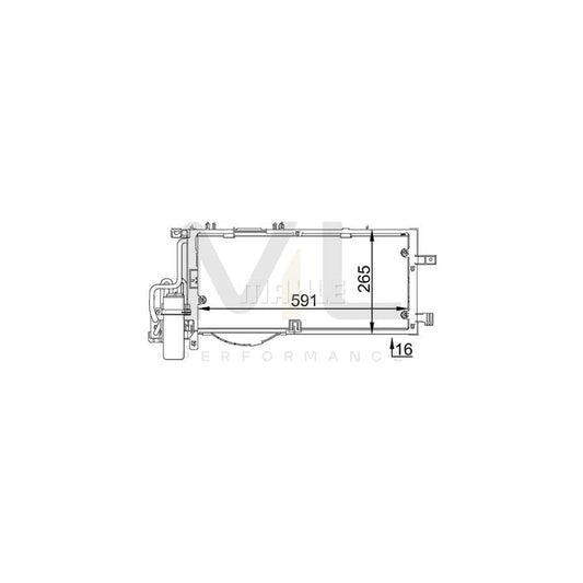 MAHLE ORIGINAL AC 309 001S Air conditioning condenser without dryer | ML Performance Car Parts