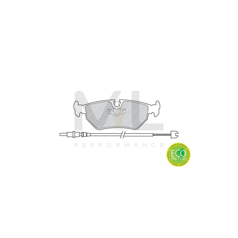 Ferodo Premier Eco Friction Fdb732 Brake Pad Set Prepared For Wear Indicator, With Piston Clip, Without Accessories | ML Performance Car Parts