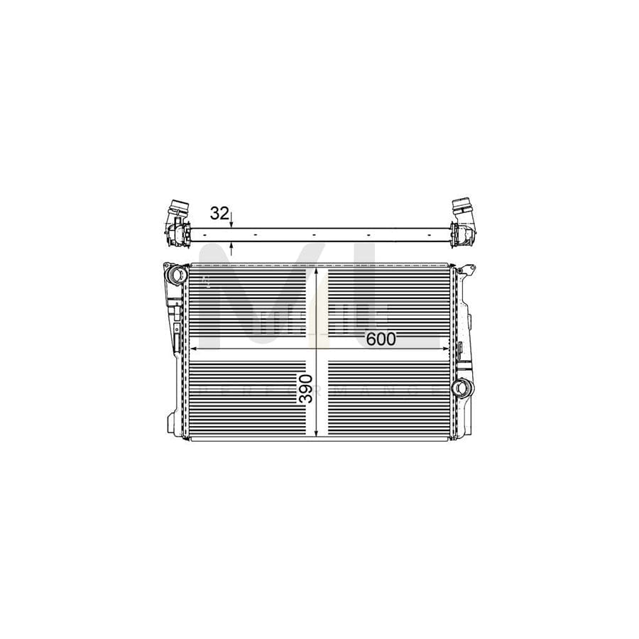 MAHLE ORIGINAL CR 876 000P Engine radiator for BMW X3 (F25) Brazed cooling fins, Aluminium, Manual Transmission | ML Performance Car Parts