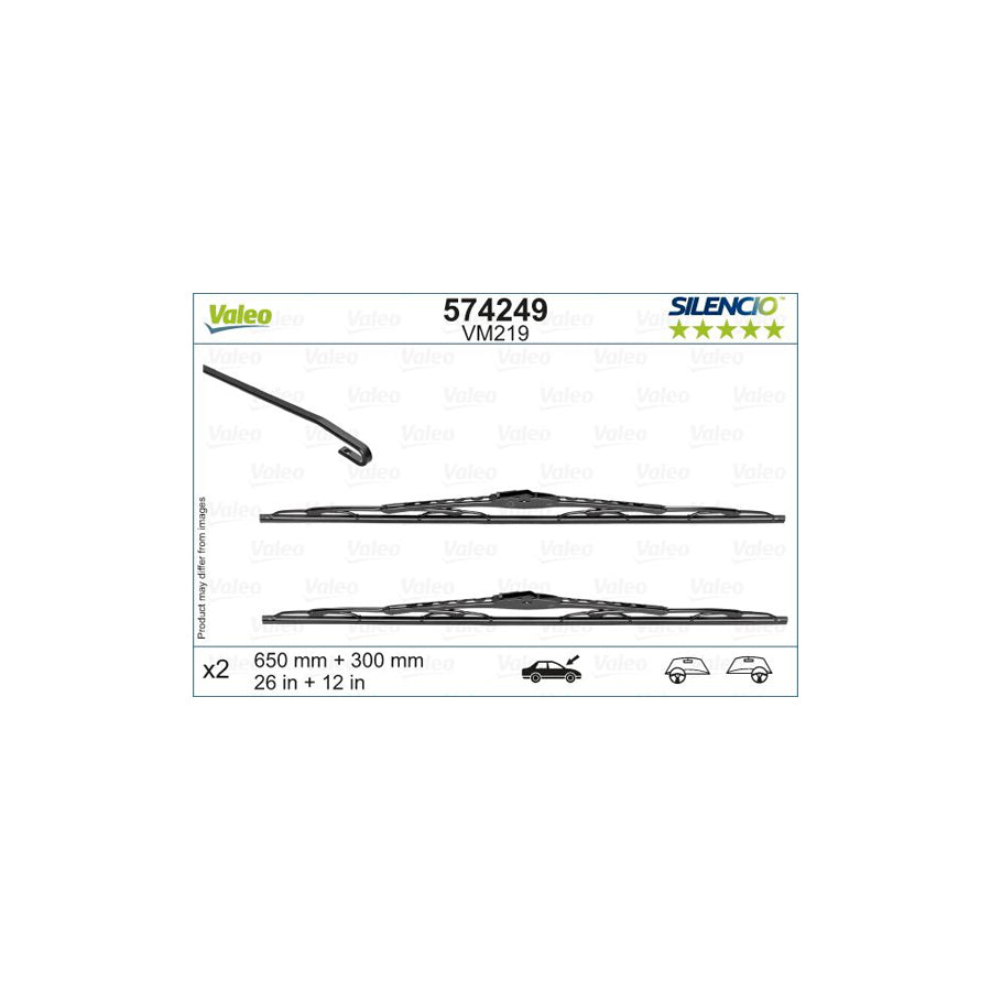 Valeo 574249 Wiper Blade For Nissan Note Ii Hatchback (E12) | ML Performance UK Car Parts