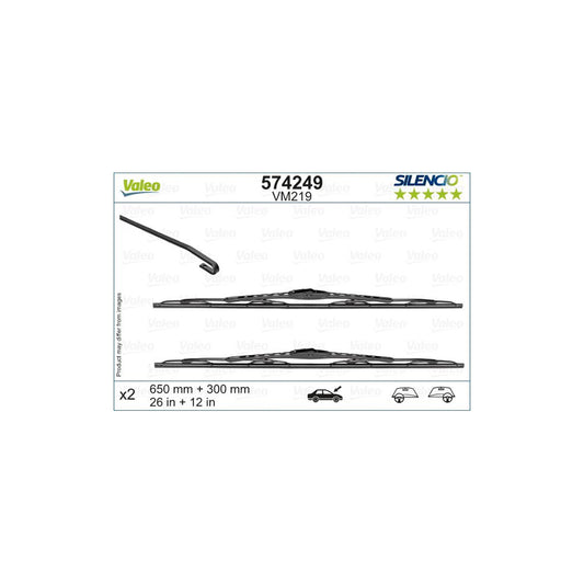 Valeo 574249 Wiper Blade For Nissan Note Ii Hatchback (E12) | ML Performance UK Car Parts