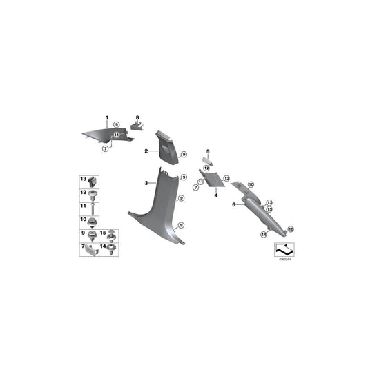 Genuine BMW 51438072831 G02 M Left Column A Cover SCHWARZ (Inc. X4 25dX, X4 M40iX & X4 M40dX) | ML Performance UK Car Parts