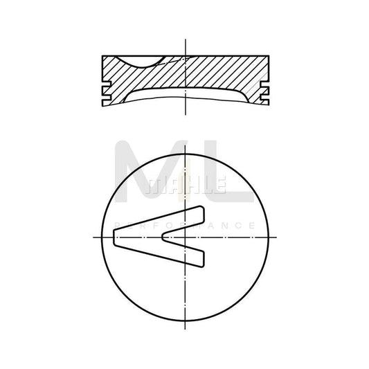 MAHLE ORIGINAL 082 62 00 Piston 80,0 mm, with cooling duct, with piston ring carrier | ML Performance Car Parts