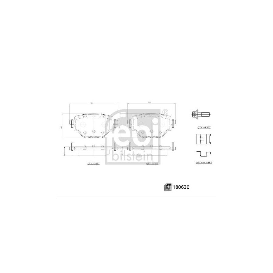 Febi Bilstein 180630 Brake Pad Set