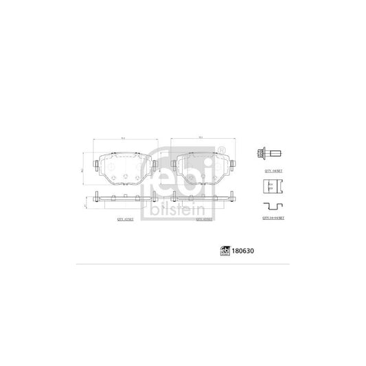Febi Bilstein 180630 Brake Pad Set