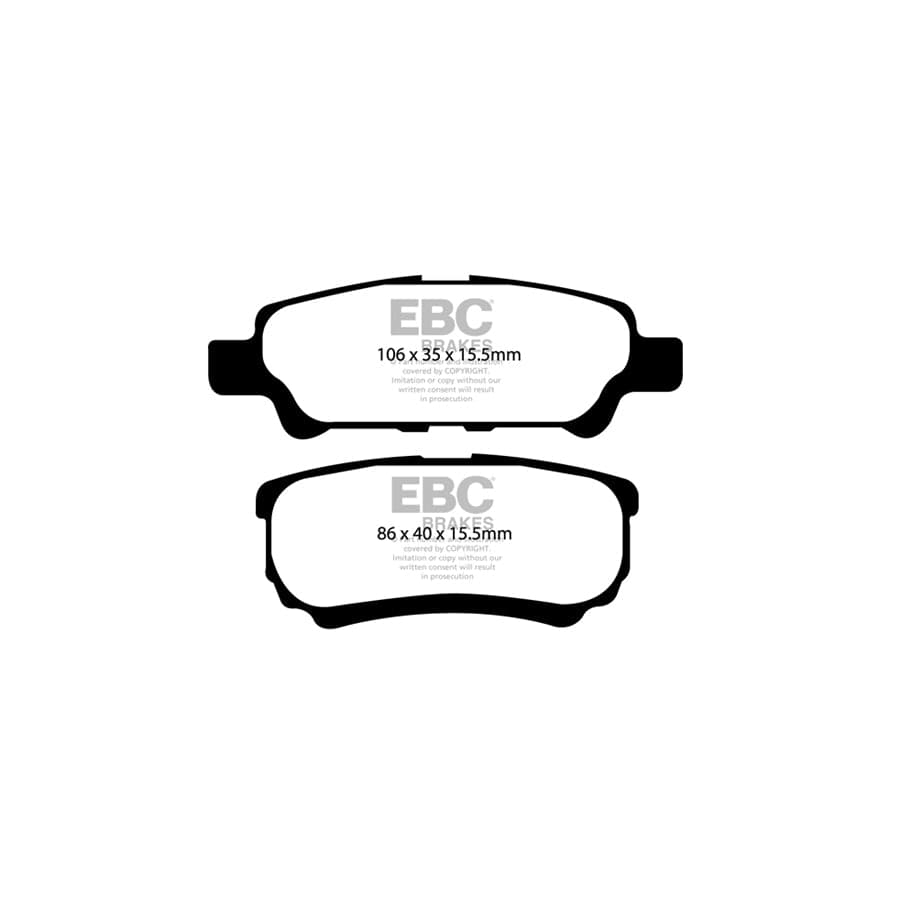 EBC PDKR637 Mitsubishi Lancer Ultimax Rear Brake Pad & Plain Disc Kit 2 | ML Performance UK Car Parts