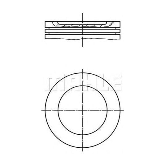 MAHLE ORIGINAL 007 09 01 Piston 70,4 mm, with piston rings | ML Performance Car Parts