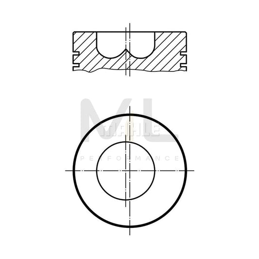 MAHLE ORIGINAL 009 90 00 Piston 94,4 mm, with cooling duct, with piston ring carrier | ML Performance Car Parts
