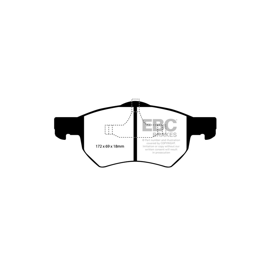 EBC DP41427R Chrysler Yellowstuff Front Brake Pads (Inc. Grand Voyager & Voyager) 2 | ML Performance UK Car Parts