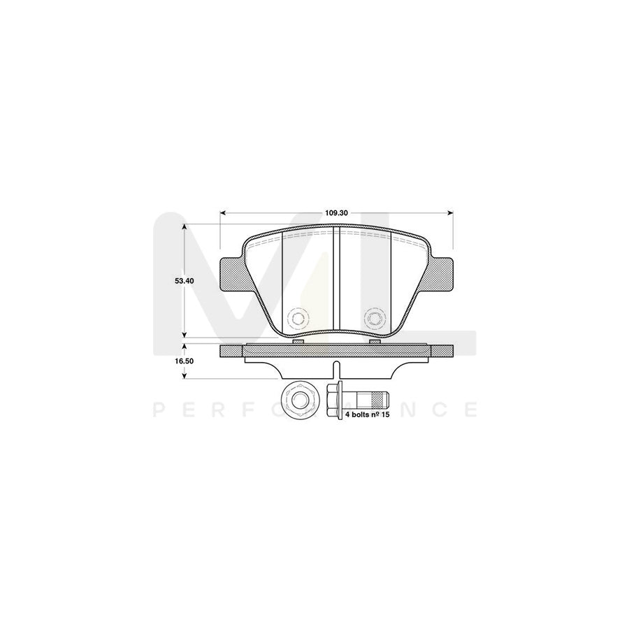 Bosch 0986Tb3114 Brake Pad Set  | ML Performance Car Parts