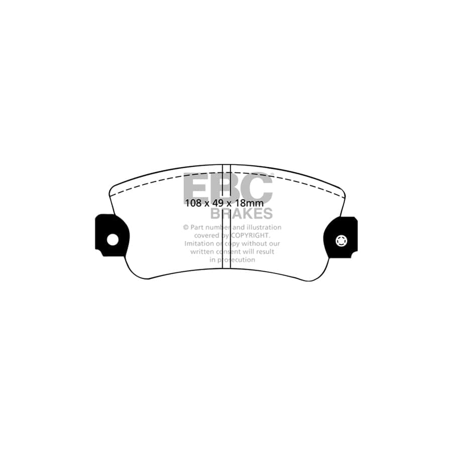 EBC PDKF644 Fiat Lancia Ultimax Front Brake Pad & Plain Disc Kit (Inc. Panda & Y10) 2 | ML Performance UK Car Parts